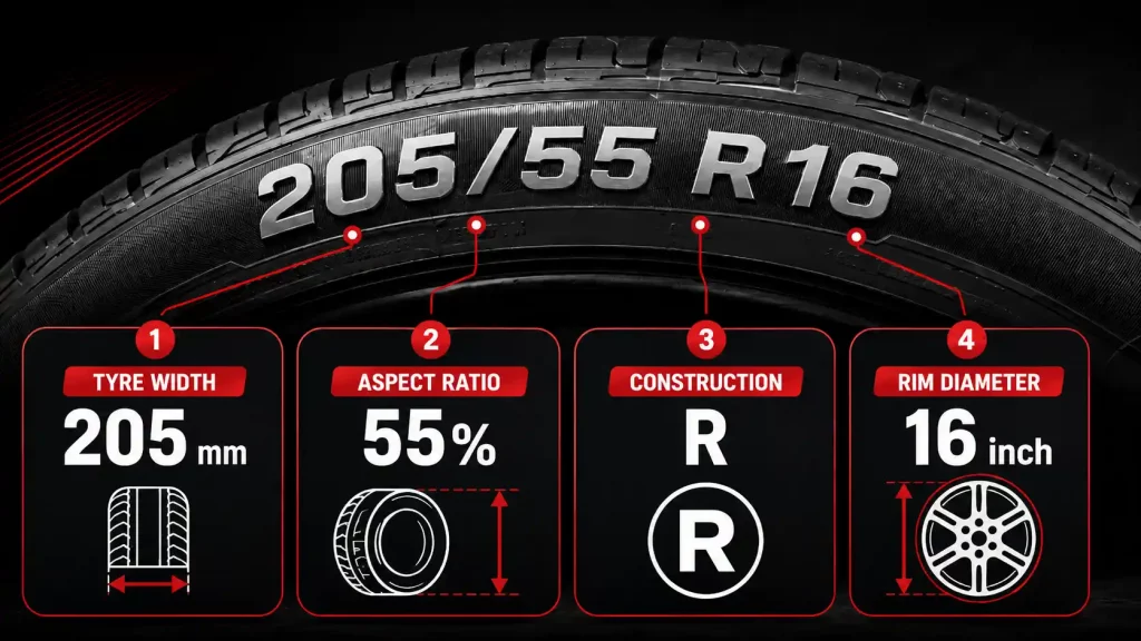 read your tyre size